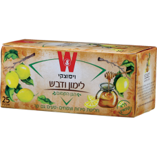 Фруктовый чай лимон и мед Wissotzky Tea Lemon & Honey Wissotzky 25 пак.*2,5 гр